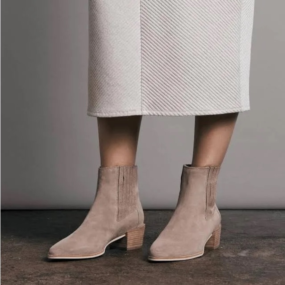 Rag & Bone Rover ankle boots in warm grey super cute suede leather size 36.5